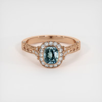 0.99 Ct. Sapphire Ring, 14K Rose Gold 1