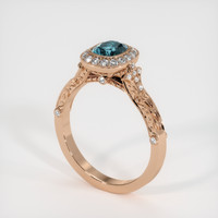 0.99 Ct. Sapphire Ring, 14K Rose Gold 2