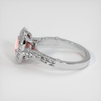 2.06 Ct. Padparadscha Sapphire Ring, 10K White Gold 4