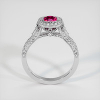 0.76 Ct. Pinkish Red Ruby Ring, 10K White Gold 3