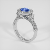 2.68 Ct. Blue Sapphire Ring, 14K White Gold 2