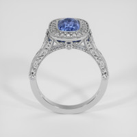 3.00 Ct. Blue Sapphire Ring, 14K White Gold 3