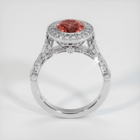 2.55 Ct. Padparadscha Sapphire Ring, 14K White Gold 3