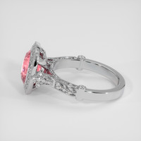 3.03 Ct. Padparadscha Sapphire Ring, 14K White Gold 4