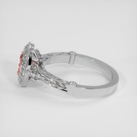 1.01 Ct. Pink Sapphire Ring, 14K White Gold 4