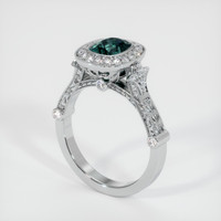 1.21 Ct. Sapphire Ring, 14K White Gold 2