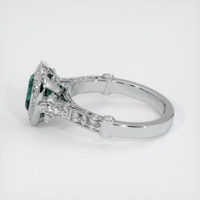 1.21 Ct. Bluish Green Sapphire Ring, 14K White Gold 4