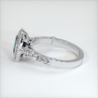 1.88 Ct. Greenish Blue Sapphire Ring, 14K White Gold 4