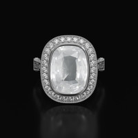 7.79 Ct. White Sapphire Ring, 14K White Gold 1