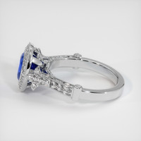 3.04 Ct. Blue Sapphire Ring, 18K White Gold 4
