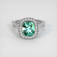 2.82 Ct. Emerald Ring, 18K White Gold 1