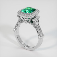 2.82 Ct. Emerald Ring, 18K White Gold 2