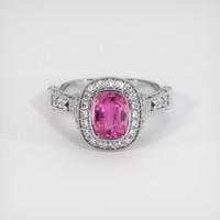 1.80 Ct. Sapphire Ring, 18K White Gold 1