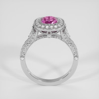 1.59 Ct. Purplish Pink Sapphire Ring, 18K White Gold 3