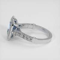 2.99 Ct. Blue Sapphire Ring, 18K White Gold 4