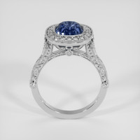 3.05 Ct. Blue Sapphire Ring, 18K White Gold 3