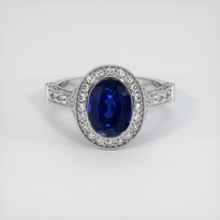 2.73 Ct. Sapphire Ring, 18K White Gold 1