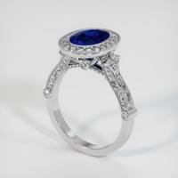 2.73 Ct. Sapphire Ring, 18K White Gold 2