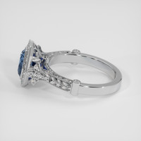 1.53 Ct. Blue Sapphire Ring, 18K White Gold 4