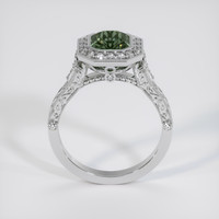 1.85 Ct. Green Sapphire Ring, 18K White Gold 3