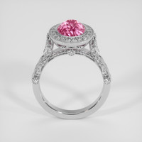 3.48 Ct. Padparadscha Sapphire Ring, 18K White Gold 3