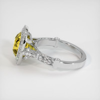 4.54 Ct. Yellowish Brown Sapphire Ring, 18K White Gold 4
