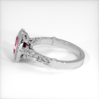 2.33 Ct. Purplish Pink Sapphire Ring, 18K White Gold 4