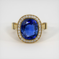 8.37 Ct. Blue Sapphire Ring, 10K Yellow Gold 1