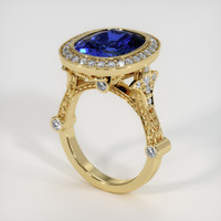 8.37 Ct. Blue Sapphire Ring, 10K Yellow Gold 2