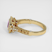 1.01 Ct. Purple Sapphire Ring, 10K Yellow Gold 4