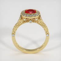 0.80 Ct. Ruby Ring, 14K Yellow Gold 3