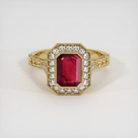 1.62 Ct. Ruby Ring, 14K Yellow Gold 1