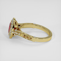 1.86 Ct. Pinkish Red Ruby Ring, 14K Yellow Gold 4