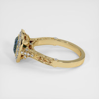 1.95 Ct. Greenish Blue Sapphire Ring, 14K Yellow Gold 4
