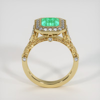 1.38 Ct. Emerald Ring, 18K Yellow Gold 3