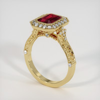 1.62 Ct. Ruby Ring, 18K Yellow Gold 2