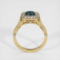 1.95 Ct. Greenish Blue Sapphire Ring, 18K Yellow Gold 3