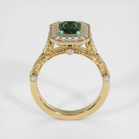2.65 Ct. Green Sapphire Ring, 18K Yellow Gold 3