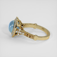 5.80 Ct. Blue Sapphire Ring, 18K Yellow Gold 4