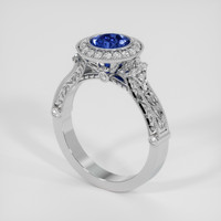 1.03 Ct. Blue Sapphire Ring, Platinum 950 2