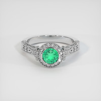 0.79 Ct. Emerald Ring, Platinum 950 1