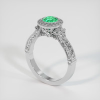 0.79 Ct. Emerald Ring, Platinum 950 2