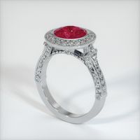 2.76 Ct. Ruby Ring, Platinum 950 2