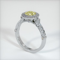 1.33 Ct. Yellow Sapphire Ring, Platinum 950 2