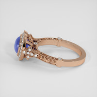 3.31 Ct. Blue Sapphire Ring, 14K Rose Gold 4