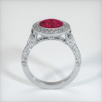 2.76 Ct. Pinkish Red Ruby Ring, 10K White Gold 3