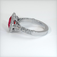 2.76 Ct. Pinkish Red Ruby Ring, 10K White Gold 4