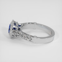 1.03 Ct. Blue Sapphire Ring, 14K White Gold 4