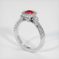 Ruby Ring 0.70 Ct., 18K White Gold Preview