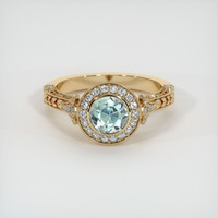 0.96 Ct. Sapphire Ring, 14K Yellow Gold 1